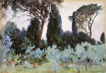 Paysage près de Florence John Singer Sargent Peinture à l'huile